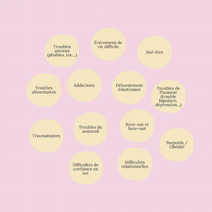 Schema des différentes raison pour consulter